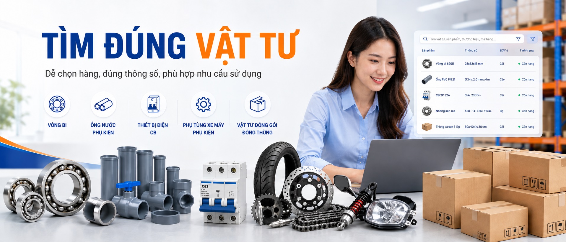 Tìm đúng vật tư